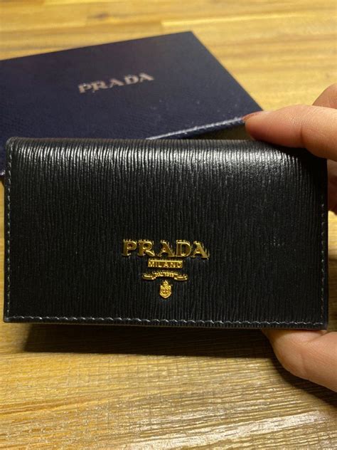 prada card holder silver|prada nylon cardholders.